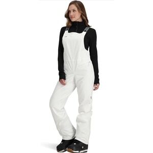 Obermeyer Womens Bliss Ski Bib Snow Pants White Size 8 Insulated Waterproof $299